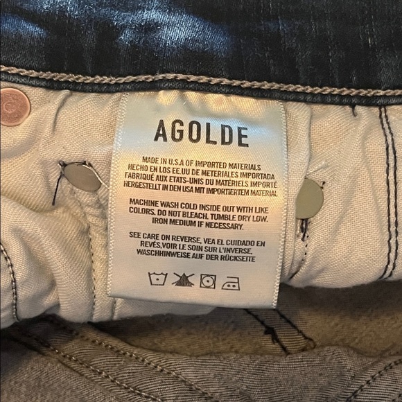 Agolde Sophie Crop Raw Hem Skinny Denim Jeans- 30 - Picture 7 of 13